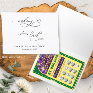 Ik wens u een Lotto Luck Favor Lottery Kaart