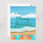 Ik wens u een Merry Junemas Briefkaart (Voorkant / Achterkant)