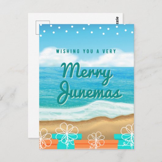 Ik wens u een Merry Junemas Briefkaart (Voorkant / Achterkant)