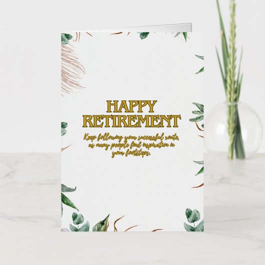 "Ik wens u een ontspannend en lonend pensioen!" (Voorkant)