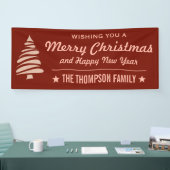 Ik wens u een prettig kerstfeest | Aangepaste Rode Spandoek (Beurs)