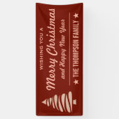 Ik wens u een prettig kerstfeest | Aangepaste Rode Spandoek (Verticaal)