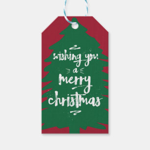 Ik wens u een prettig kerstfeest Boom CadeauLa Cadeaulabel