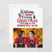 Ik wens u een prettig kerstfeest en een gelukkig n feestdagenkaart (Voorkant / Achterkant)