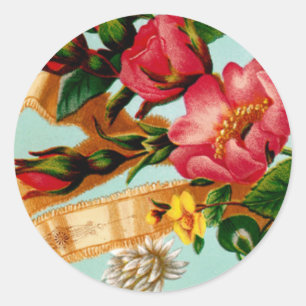 Ik wens u een prettig kerstfeest ronde sticker