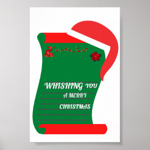 Ik wens u een prettig kerstPoster Poster