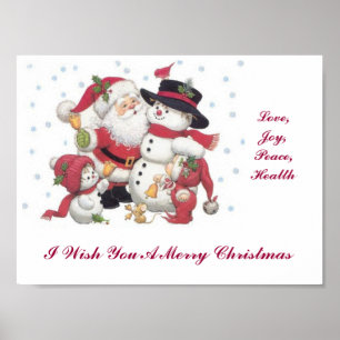 Ik wens u een prettige kerst poster