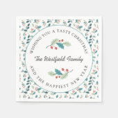 Ik wens u een smakelijk kerstfeest servet (Voorkant)