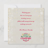 Ik wens u een vrolijk kerstfeest en een gelukkig n kaart (Achterkant)