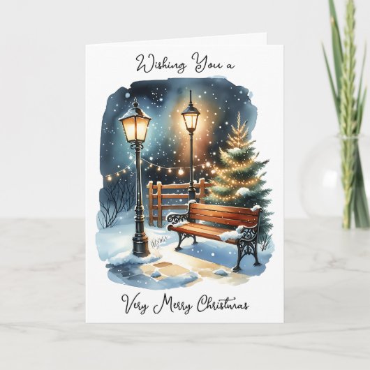 Ik wens u een vrolijk kerstfeest en een gelukkig n kaart (Voorkant)