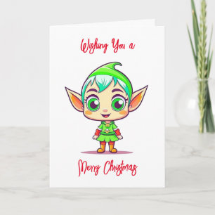 Ik wens u een vrolijk kerstfeest en een gelukkig n kaart