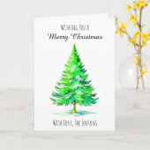 Ik wens u een vrolijk kerstfeest gepersonaliseerd kaart (Gele Bloem)