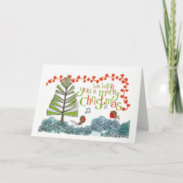 Ik wens u een vrolijk kerstfeest! Kaart voor Kerst