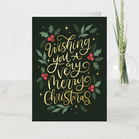 Ik wens u een vrolijk kerstfeest met de hand gesch (Voorkant)