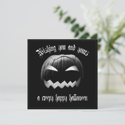 Ik wens u en u een griezelige Halloween (Staand voorkant)