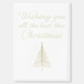 Ik wens u het allerbeste met Kerstmis Magneet (Voorkant)