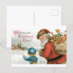 Ik wens u kerstcadeau van Ellen Clapsaddle Briefkaart