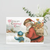 Ik wens u kerstcadeau van Ellen Clapsaddle Kaart (Staand voorkant)