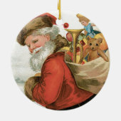 Ik wens u kerstcadeau van Ellen Clapsaddle Keramisch Ornament (Achterkant)