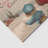 Ik wens u kerstcadeau van Ellen Clapsaddle Tissuepapier (Detail)