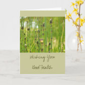 Ik wens u veel succes met uw goede gezondheid kaart (Gele Bloem)