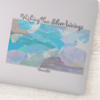 Ik wens u zilveren verbindingen sticker