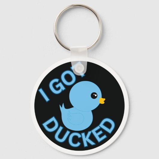 Ik werd blauw gedokt sleutelhanger (Voorkant)