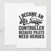Ik werd een luchtverkeersleider omdat piloten bedankkaart (Voorkant / Achterkant)
