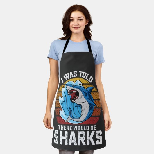 Ik werd gezegd dat er haaien zouden zijn schort (Gedragen)