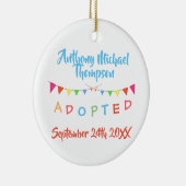 Ik werd Goedgekeurde Aangepaste Naam van Banners - Keramisch Ornament (Rechts)