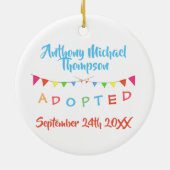 Ik werd Goedgekeurde Aangepaste Naam van Banners - Keramisch Ornament (Achterkant)