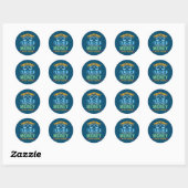 Ik werd leraar voor het geld en speelde grappig ronde sticker (Vel)