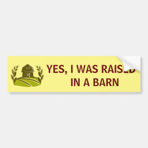 ik werd opgevoed in een scheergeel bumpersticker