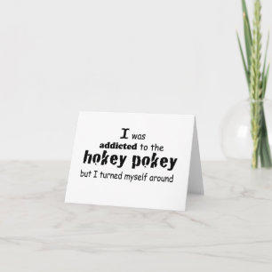 Ik werd toegewezen aan de Hokey Pokey Typografie Q Kaart