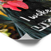 Ik werd wakker als een slechte haar kip meme poster (Hoek)