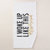 Ik werd wakker zoals dit #bridesmaid! badhanddoek (Badhanddoek)