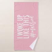 Ik werd zo wakker #getrouwd! badhanddoek (Badhanddoek)