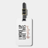 Ik werd zo wakker #getrouwd! MR + MRS Bagagelabel (Voorkant verticaal)