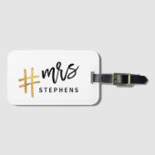 Ik werd zo wakker #getrouwd! MRS Bagagelabel (Voorkant (horizontaal))