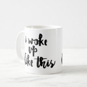 "Ik werd zo wakker." Koffiemok (Voorkant links)