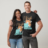 Ik Werk Aan Computers Kat Kat Programmeur Codere T-shirt (Unisex)