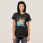 Ik Werk Aan Computers Kat Kat Programmeur Codere T-shirt (Voorkant volledig)