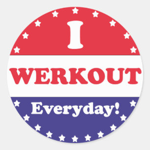 Ik werk alledaagse Stickers