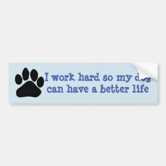 Ik werk hard bumper sticker