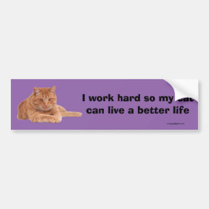 Ik werk hard bumpersticker