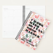 Ik werk hard met bloemen planner (Display)