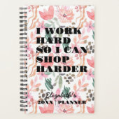 Ik werk hard met bloemen planner (Voorkant)