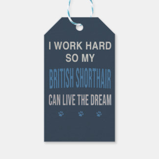 Ik Werk Hard Voor Mijn British Shorthair Cadeaulabel
