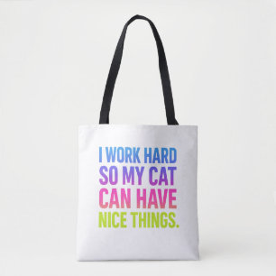 Ik Werk Hard Voor Mijn Kat Draagtas