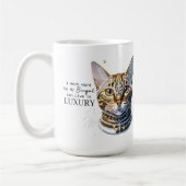 Ik werk hard zodat mijn Bengalen in luxe kunnen le Koffiemok (Links)